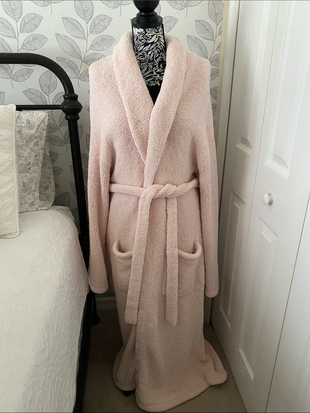 Barefoot Dreams CozyChic ribbed robe in Dusty Rose CozyChic poly microfiber knit